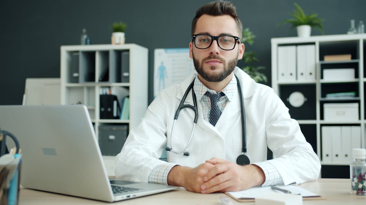 Physician reviewing patient records